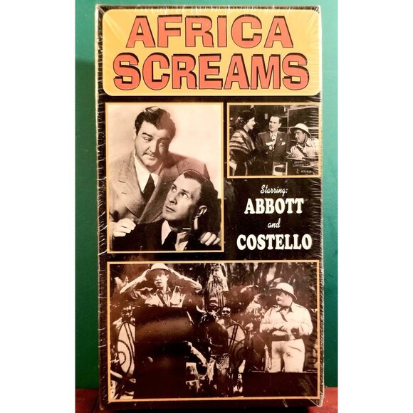 1994 Abbott & Costello: Africa Screams Adventure Comedy Sealed VHS Tape - Picture 1 of 2